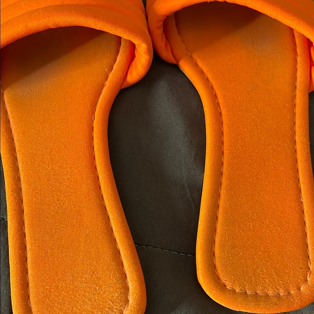 Vibrant Orange 11/43 Slide Sandals - Picture 5 of 8